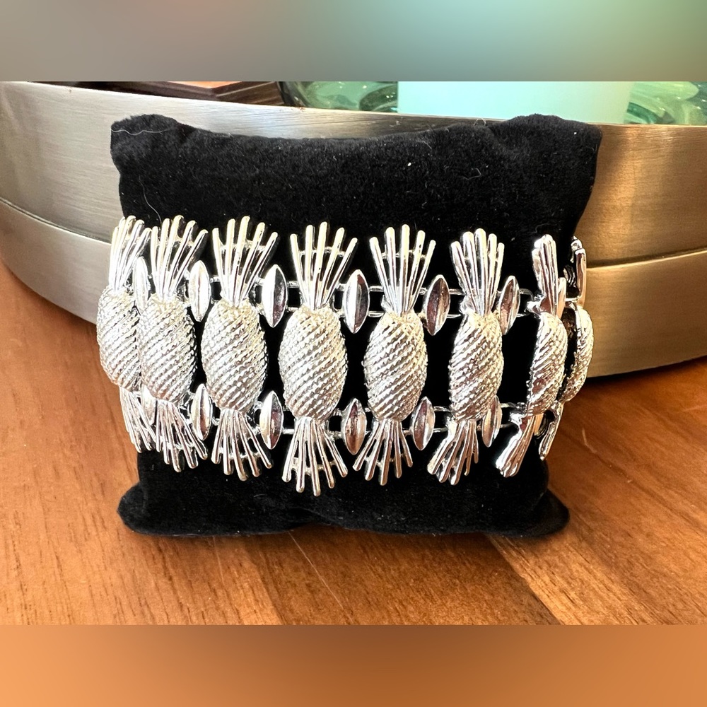 Sarah Coventry Art Deco Silver Bracelet - Picture 7 of 11